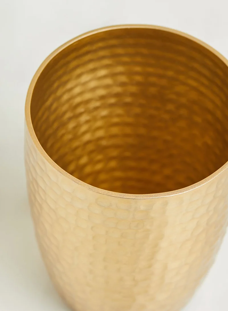 Premier Allegra Hammered Gold Toothbrush Holder