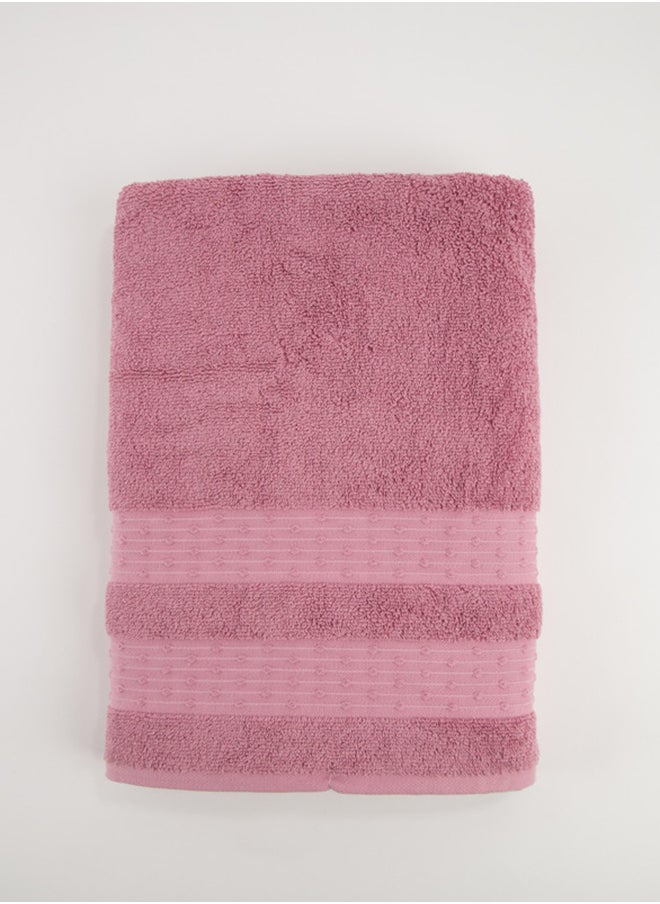 White Rose Fortuneplush 580 Gsm 100% Cotton Terry Fancy Border1 Bath Sheet 80X160 CmLuxury Touch Extra Absorbent-Dark Pink  - Image 4