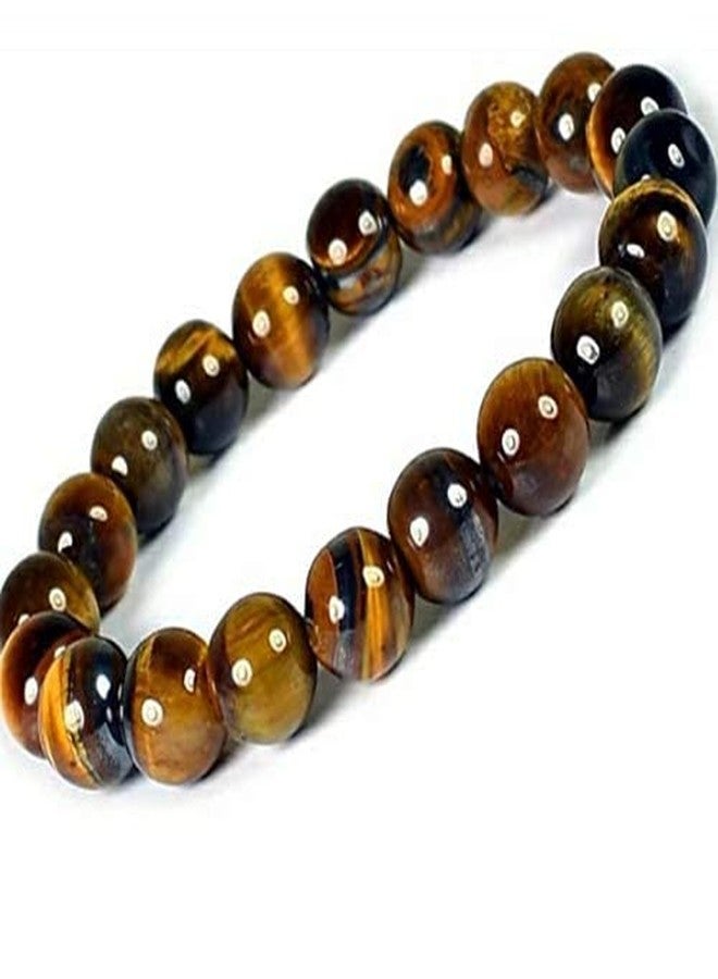 rocksmins Tiger Eye Yellow Bracelet Natural Original Crystal Real Stone Reiki Healing Crystal Love Positive Energy Attraction Stylish for Men Women Boy Girl Unisex 8mm Beads Stretchable - Image 3