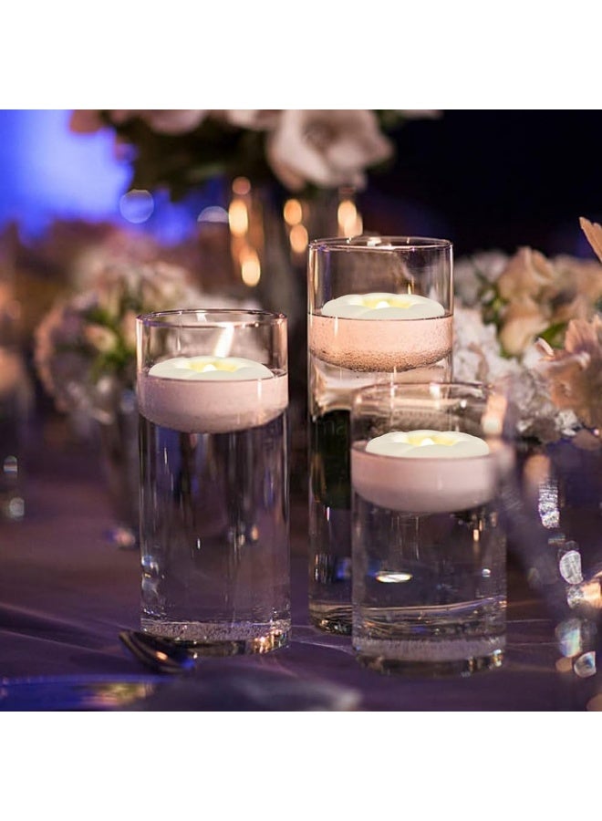 6pack Flameless LED White Floating Candles, 3'' Plastic Battery Operated Flickering Waterproof Tealights for Cylinder Vases, Centerpieces at Wedding, Party, Pool, Holiday  - Image 3