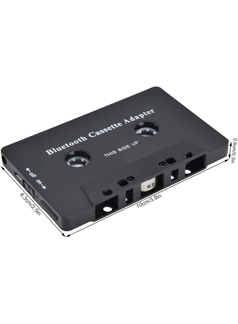 ايكانبو جهاز استقبال كاسيت بلوتوث للسيارة مع صوت ستيريو، محول كاسيت بلوتوث 5.0 مساعد، محول شحن USB، محول كاسيت للرد على الهاتف في السيارة أو المنزل (أسود) - Image 4