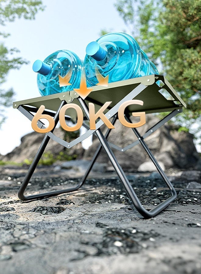 استكشاف الجبال طاولة تخييم قابلة للطي ومحمولة، طاولة سفر مع حامل مصباح مجاني، تتحمل حتى 60 كجم، مثالية للنزهات، الشرفة، والتخييم في الهواء الطلق - Image 5