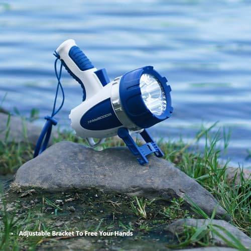 GOODSMANN Rechargeable Handheld Spotlight LED Boat Waterproof Spot Light Searchlight up to 3000 Lumen Portable Marine Flashlight with USB Adapter Car Charger Dust Bag for Hunting Camping Exploring - Image 4