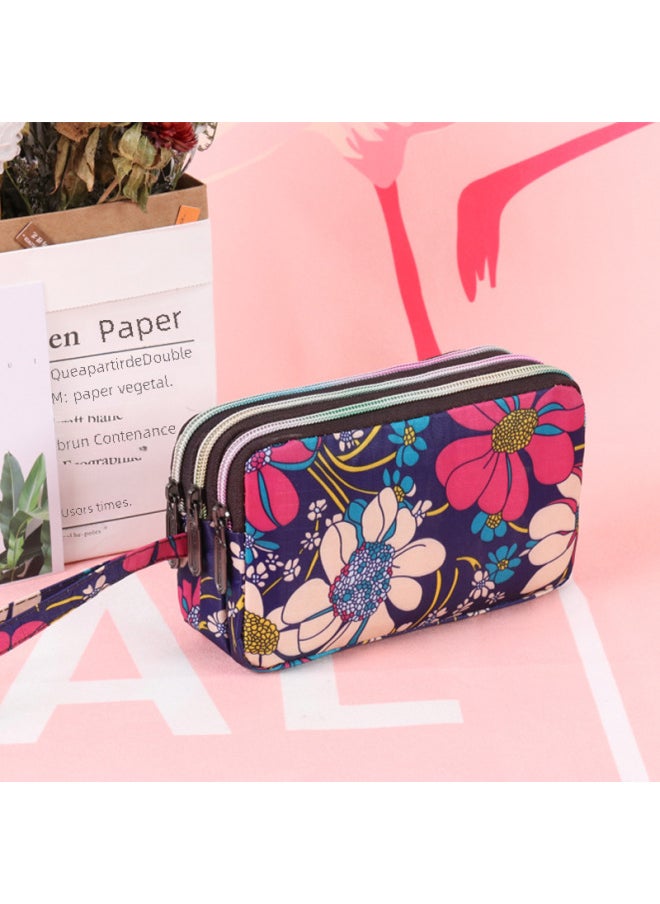 Generic - Ladies Long Wallet Phone Clutch Bag Wen's Fabric Coin Purse Small Handbag Fashionable Style For 2022-Color:Animal World - Image 1