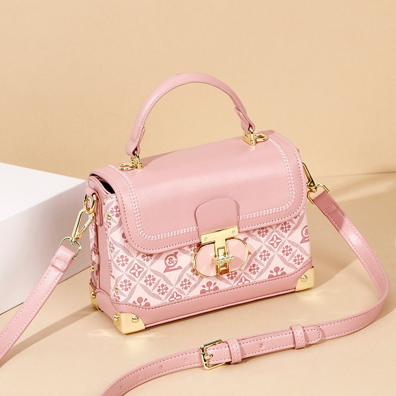 New Printed Patchwork Small Square Bag Fashion Trendy Handbag High-End Sense Large Capacity Shoulder Bag Crossbody Bag - Image 4