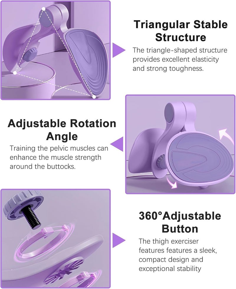 RENRANRING Kegel Exerciser, Pelvic Floor Muscle Exercise Devices for Women, Inner Thigh Exerciser Leg Workout Equipment Thigh Trainer for Male Hip Trimmer Inner Thigh Toner Workout - Image 4