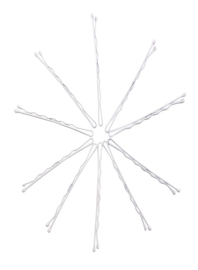 KWONG Dofash 5Waves Bobby Pins White Hair Pins 5CM/2IN Hairpins Decorative Hair Accessories for Women Wedding, White Gray Hair - 60 Count/Card - Image 2