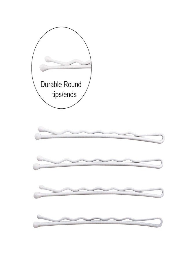 KWONG Dofash 5Waves Bobby Pins White Hair Pins 5CM/2IN Hairpins Decorative Hair Accessories for Women Wedding, White Gray Hair - 60 Count/Card - Image 3