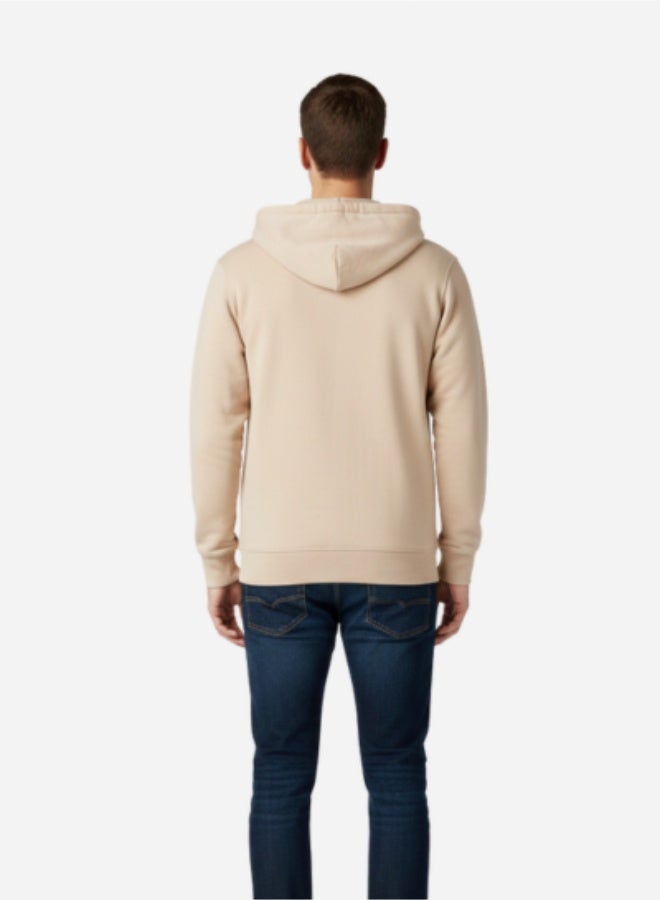  نسمعك هودي فليـس بسحّاب للجنسين باللون البيج - Image 3