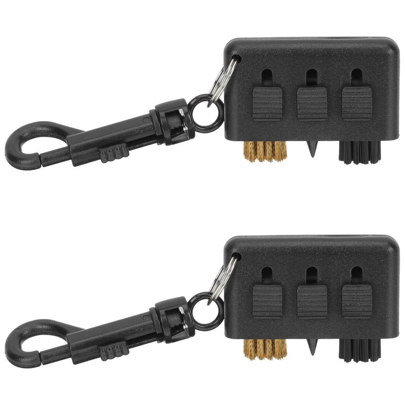 Pretzo 2 Pack Golf Club Cleaning Brush Lightweight Shoe And Club Washer For Golf Accessories With Comfortable Grip Multifunctional Tool For Outdoor Use Random Color - Image 2