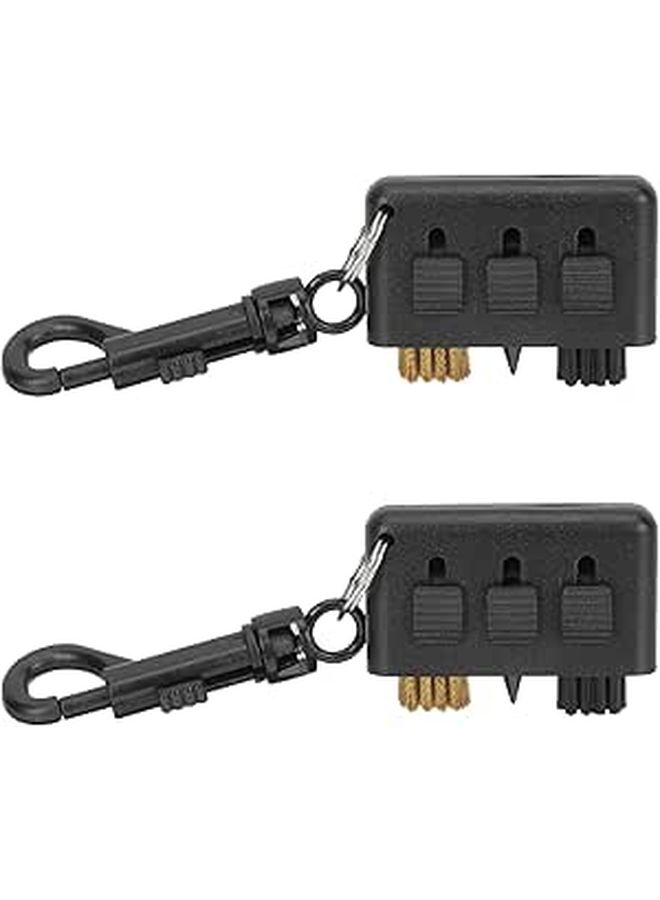 Pretzo 2 Pack Golf Club Cleaning Brush Lightweight Shoe And Club Washer For Golf Accessories With Comfortable Grip Multifunctional Tool For Outdoor Use Random Color - Image 1