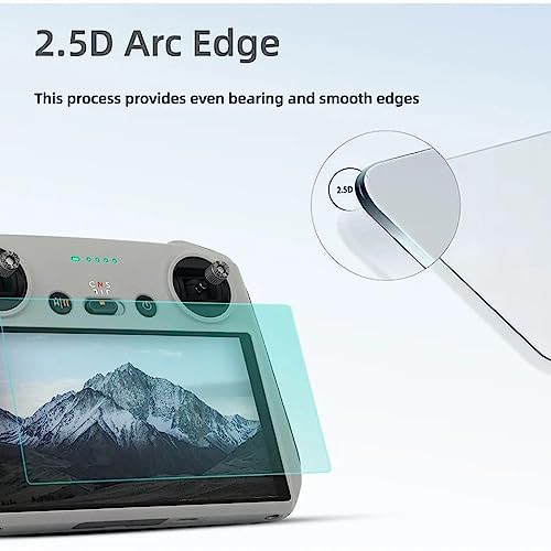GetZget® HD Tempered Glass For Dji Avata 360/ Mini 5 Pro/ 4 Pro/ 3 Pro, Mavic 3 Classic/Air 3 Remote controller 9H Hardness 2.5d Curved Screen Scratch Protector Guard accessories (Pack of 1 Glass) - Image 2