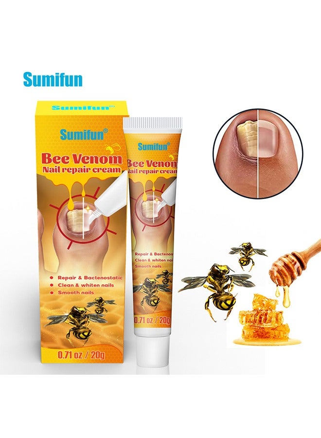 Sumifun Bee Venom Nail Repair Cream - Nail Growth Care Nail Repair Cream Improve Nail Thickening Brittleness Yellowing And Other Problems 20g - Image 1
