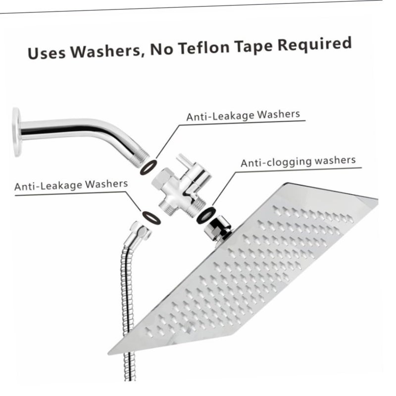 DOITOOL 4Sets Shower Head Filter Gaskets with Washers Compatible with Shower Heads Prevents Leakage Durable Screen Washer for Easy Installation and Replacement - Image 3