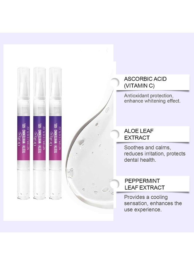 ORALHOE Deluxe Teeth Whitening Kit, Wireless Teeth Whitening Kit, Professional Whitening Gel Pens Strips Dental Kit, With 32X Dual LED Natural Whitening Lights Accelerator, Include 3 Teeth Whitening Gel Pens, Dental-Grade Whitening At Home - Image 3