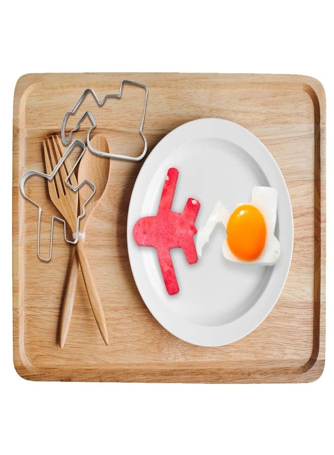 ايلان مجموعة قواطع بسكويت معدنية على شكل شاحنات من إيلان، 10 قطع، قوالب بسكويت صغيرة للأطفال، قوالب فطائر للأطفال، قواطع بسكويت للخبز (سيارات فضية) - Image 4