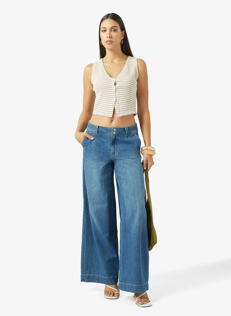 VERO MODA Casual Wide Leg Jeans
