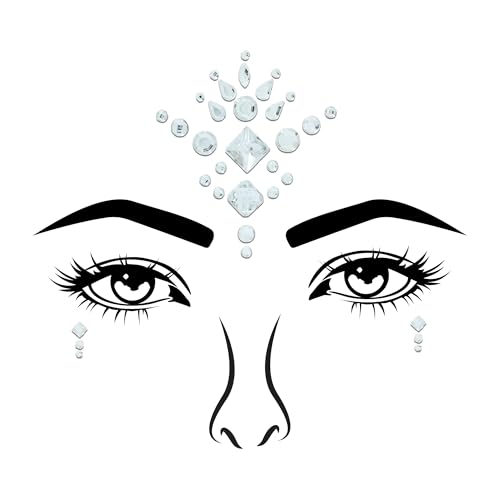 Comet Busters® Face Jewels Party Face Decoration Sticker Rhinestones Temporary Body Tattoos (BT318-335) (BT326) - Image 3