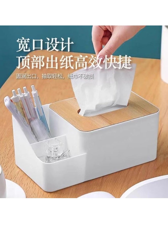 Spaceshoop - Multipurpose Tissue Box Organizer with Compartments - Image 1