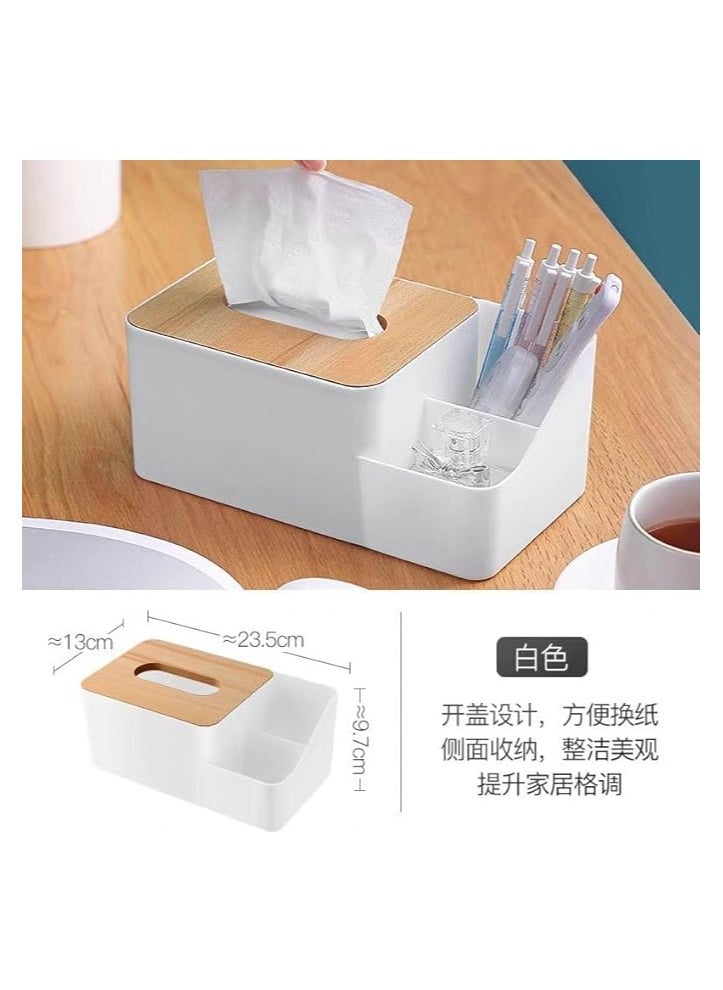 Spaceshoop - Multipurpose Tissue Box Organizer with Compartments - Image 1
