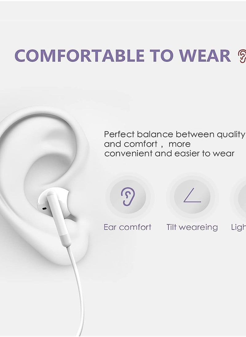 Captaintech - USB-C Wired Headphones for Galaxy S24/S23 Ultra, HiFi Stereo Type-C Earbuds with Microphone, Volume Control, Deep Bass Sound for iPhone 15 Pro Max, iPad, Android, and Google Pixel 8. - Image 1