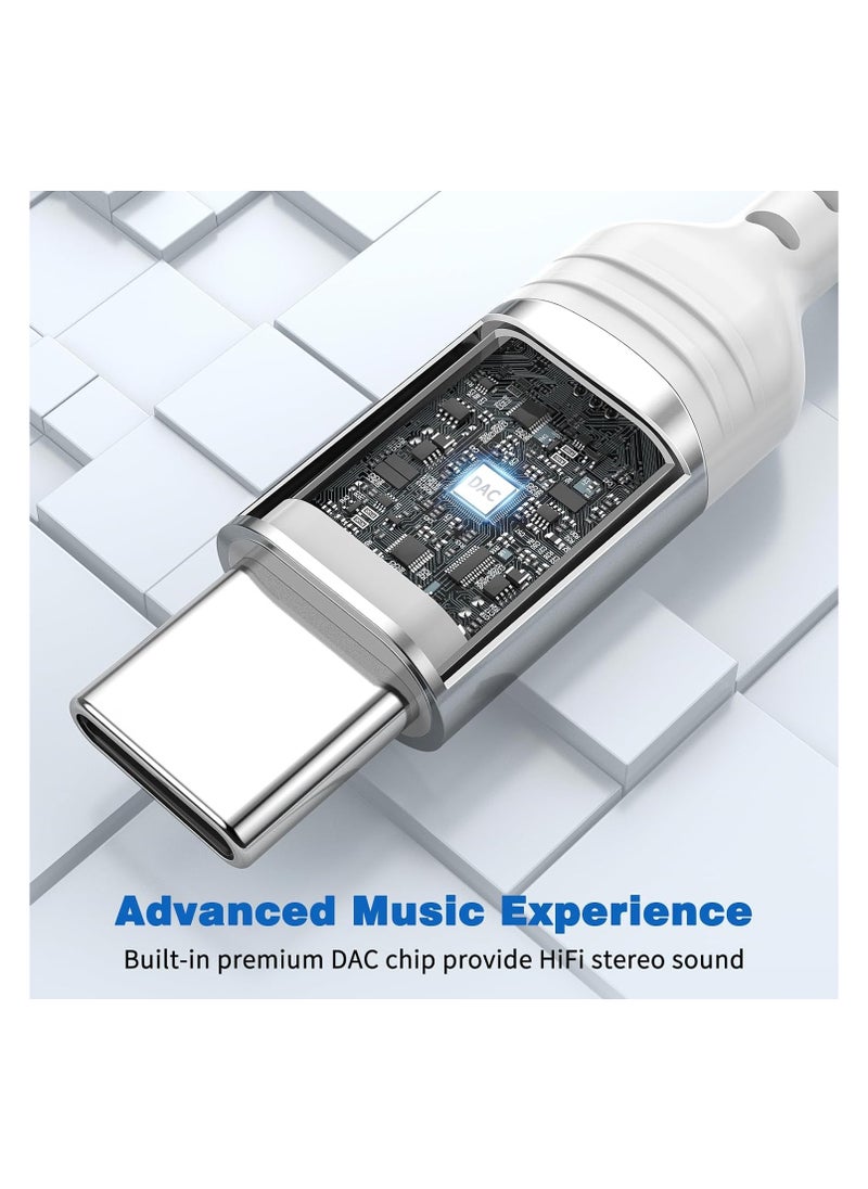 Captaintech - USB-C Wired Headphones for Galaxy S24/S23 Ultra, HiFi Stereo Type-C Earbuds with Microphone, Volume Control, Deep Bass Sound for iPhone 15 Pro Max, iPad, Android, and Google Pixel 8. - Image 1