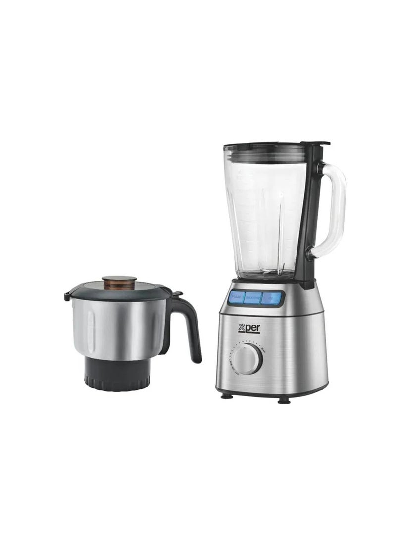 إكسبير خلاط بقوة 600 وات ووعاء زجاجي سعة 1.5 لتر ومطحنة فولاذية XPTB-600GS - Image 4