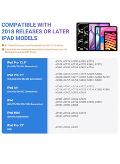 Generic Palm Rejection Stylus Pen with Tilt Sensitivity for Apple iPad 2018 and Later Generation 6 7 8 9 10 Pro 11 12.9 3 4 5 Air 4 5 Mini 6 Digital Pen for Precision Writing and Drawing, White  - Image 2