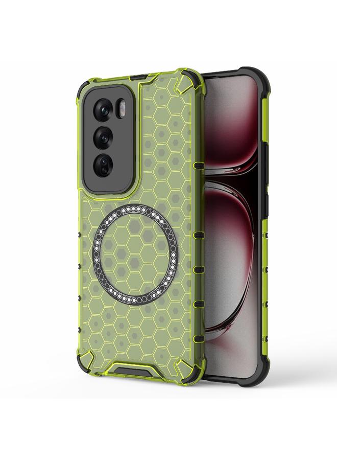 The Bros Case For OPPO Reno12 Global Honeycomb Magnetic Ring Shockproof Phone Case