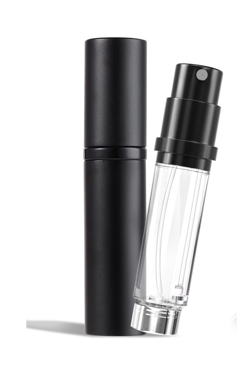 Travel Refillable Perfume Bottle, Mini Portable Perfume Empty Atomizer with Fine Spray Pump, Leaking Proof Perfume Container for Women & Men, 5ml (Black) - Image 2