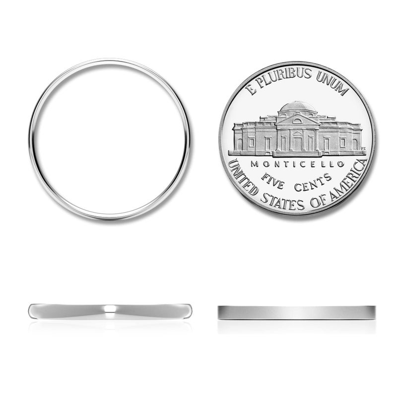 Metal Factory Sterling Silver 2MM High Polish Plain Dome Tarnish Resistant Comfort Fit Wedding Band Ring Sz 7 - Image 3