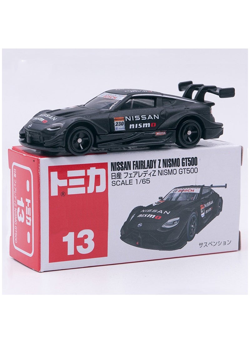 Generic - Genuine Alloy Car No. 13 Black Nissan GT500 Sports Car Simulation Model Children's Car Boy Toy Car Collection Birthday Gift - Image 1