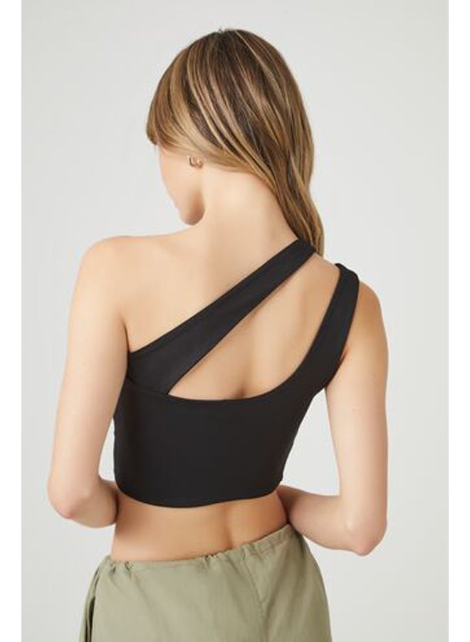 FOREVER 21 One-Shoulder Cutout Crop Top - Image 3
