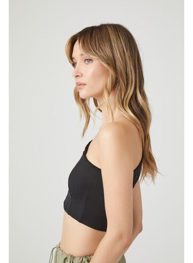 FOREVER 21 One-Shoulder Cutout Crop Top - Image 2