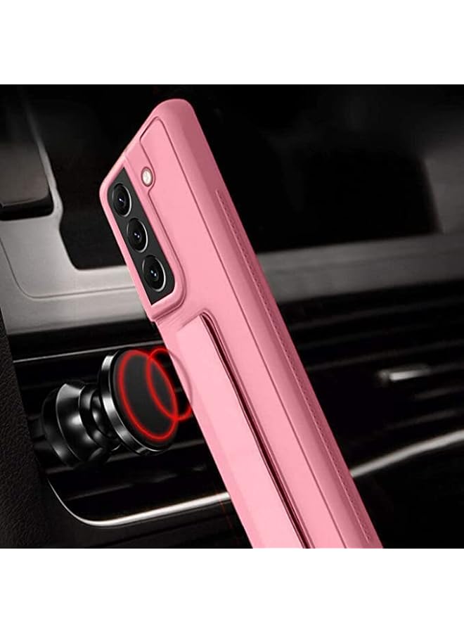 S-TOP Magnetic Protection Case Cover Compatible With Samsung Galaxy S21 Fe 5G Pink - Image 4