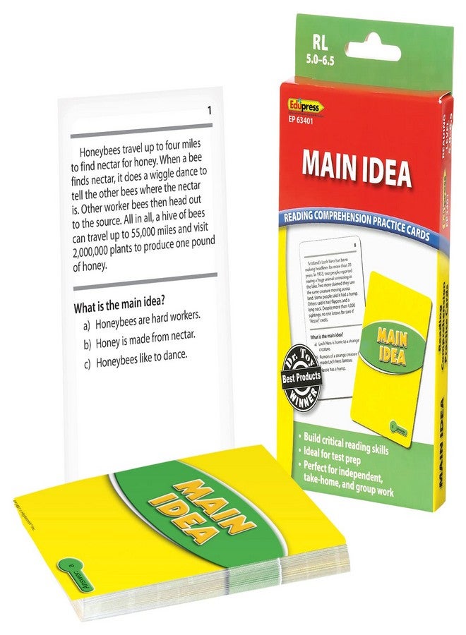 Edupress Reading Comprehension Cards, Main Idea, Lvl: 5.0-6.5 (EP-3401) - Image 3
