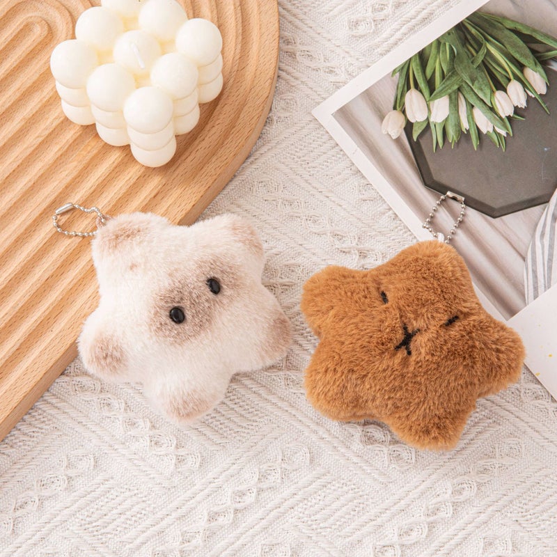Cute Capybara and Siamese Cat Plush Keychain Pendant - Image 3