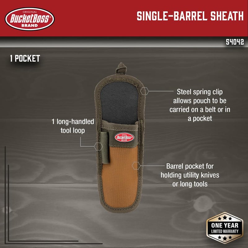 Bucket Boss Single-Barrel Sheath in Brown, 54042 - Image 2
