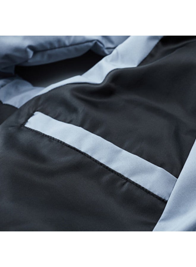 Tucano Men's Autumn Winter Solid Color Loose Fit Stand Collar Vest Casual Waistcoat Black M - Image 2