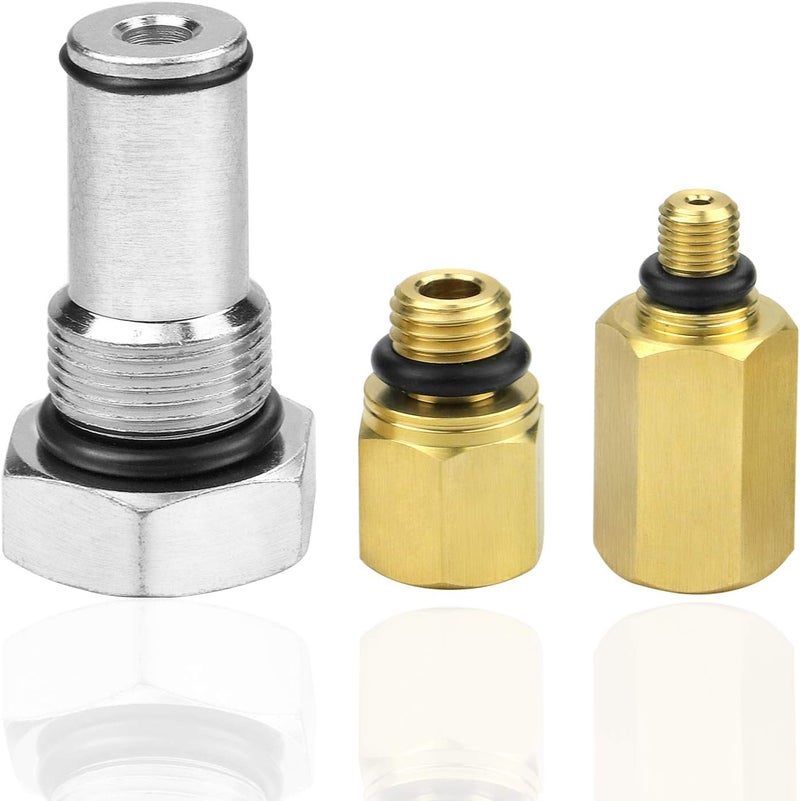 Mekar 2PCS Oil Rail Adapters Kits and 1 PC 6.0 High Pressure Oil Pump IPR Valve Air Test Fitting Tool Compatible with Ford 6.0L Powerstroke Diesel Engine - Image 1
