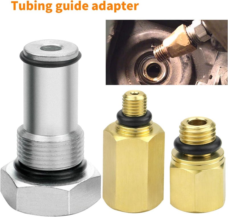 Mekar 2PCS Oil Rail Adapters Kits and 1 PC 6.0 High Pressure Oil Pump IPR Valve Air Test Fitting Tool Compatible with Ford 6.0L Powerstroke Diesel Engine - Image 2