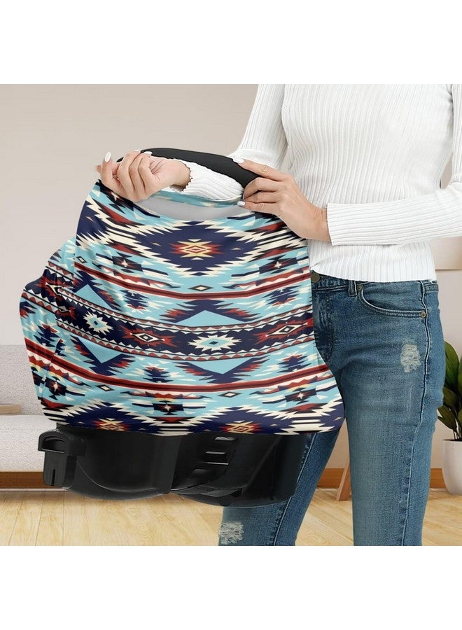 Youngerbaby Aztec Western Nursing Cover Breastfeeding Soft Infant Carseat Canopy Stretchy Breathable Cover for Stroller High Chair Shopping Cart Canopies - Image 5