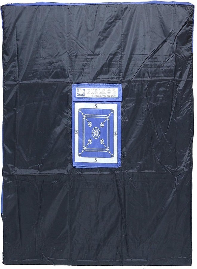 KD Willmax Board carrom cover For Champion, Bulldog & Jumbo Half Full Cover with Extra Pocket for Coins, Striker & Powder. (Jumbo Full Cover) - Image 1