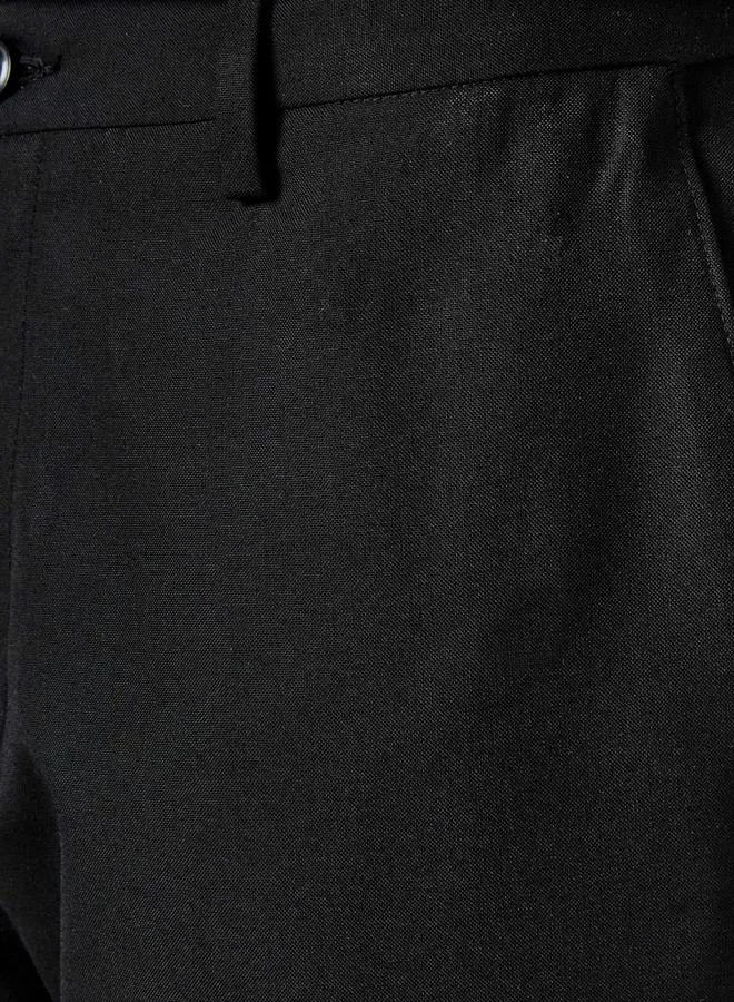 Splash FAV BLACK Regular Fit Flexi Waist Formal Trousers for Men | Best Price UAE