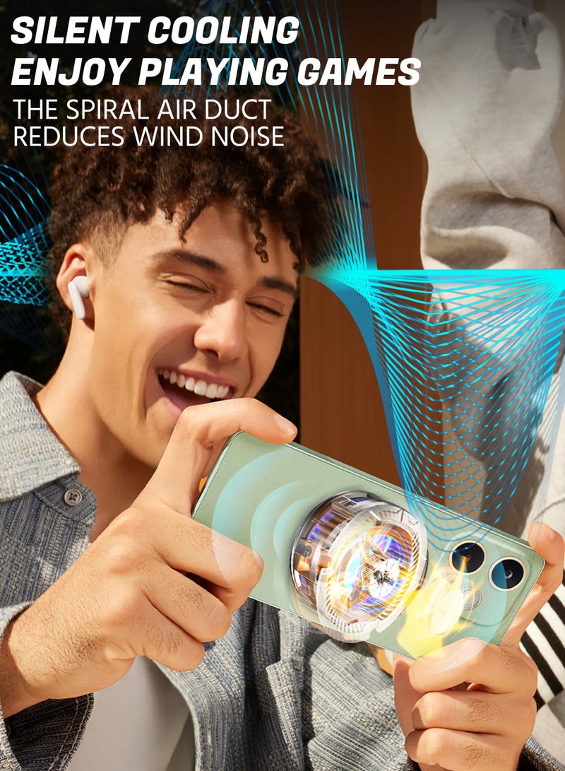 Magnetic Cell Phone Cooler, Gaming Phone Cooling Fan, Lightweight Enfriador Para Celular, Cellphone Radiator, Portable Mobile Phone Semiconductor Heatsink, For Phone and iPad  - Image 5