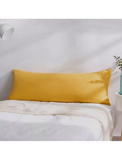 snooze Long Pillowcase, Mustard yellow  - Image 2