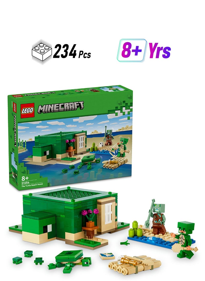 LEGO Minecraft® The Turtle Beach House Model 21254 (234) Pieces  - Image 1