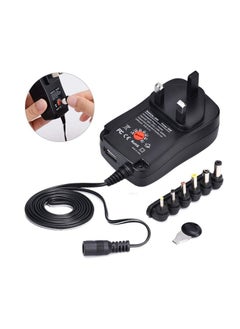AIMARS 30W Universal Ac/Dc Adapter, 3V 4.5V 5V 6V 7.5V 9V 12V Adapter with 6 Tips for Household Electronics Routers Speakers CCTV Cameras Smart Phone USB Charging Devices(Plug Type: UK)  - Image 2