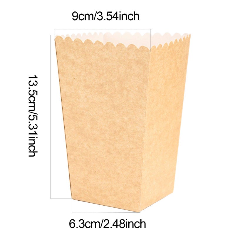 HOZEON 50 PCS 20 Ounces Paper Popcorn Boxes  Reusable Popcorn Containers for Party Movie Nights Theatre Themed Cinema Birthdays - Image 2