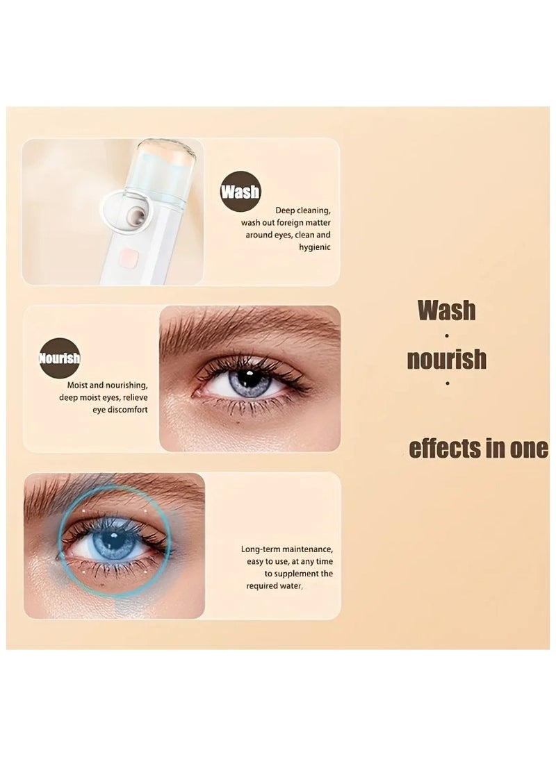 AROAQ Nano Atomization Humidifier Eye Skin Spa Beauty Instrument 3 in 1 Moisturizing Eye Massage Sprayer - Image 2
